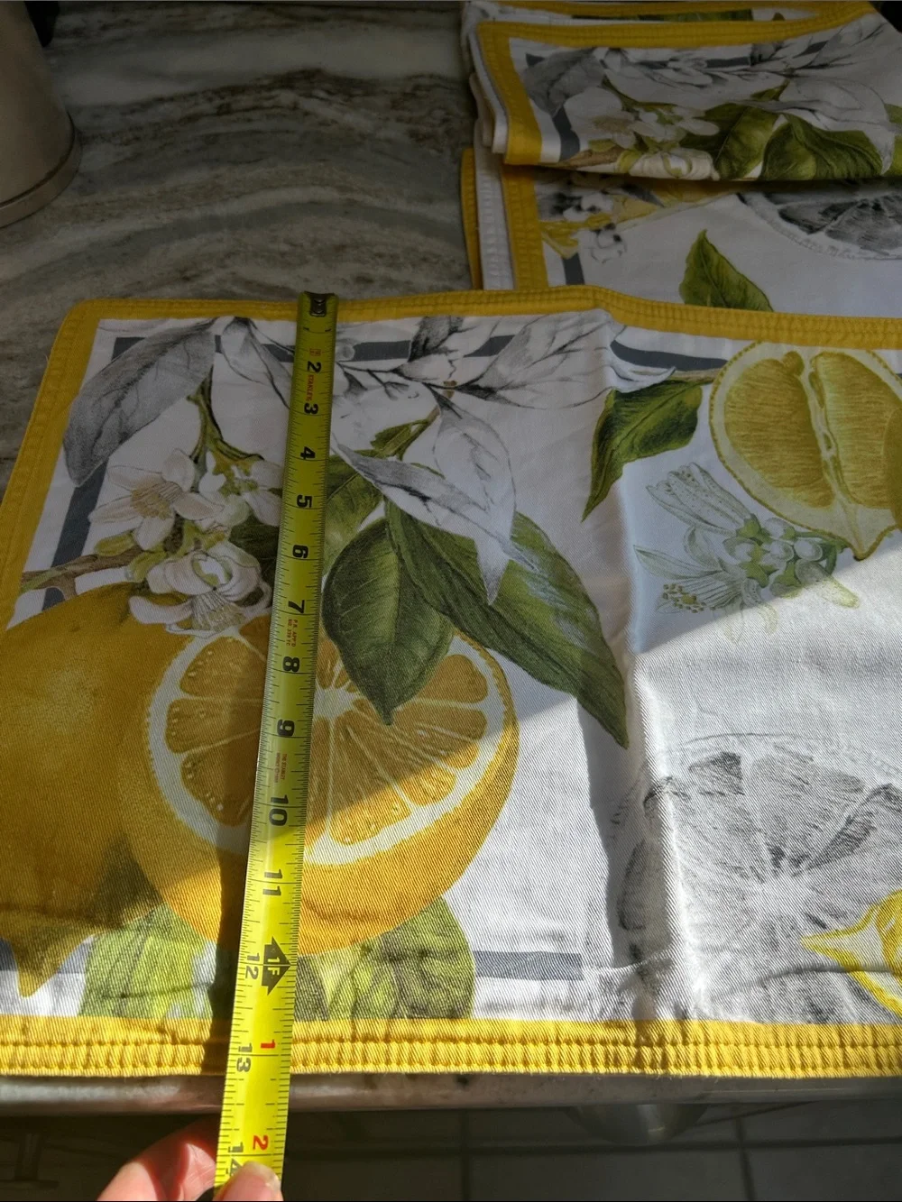 Williams Sonoma Meyer Lemon placemats Set Of 4 Cotton Limoncello Lemon SICILY